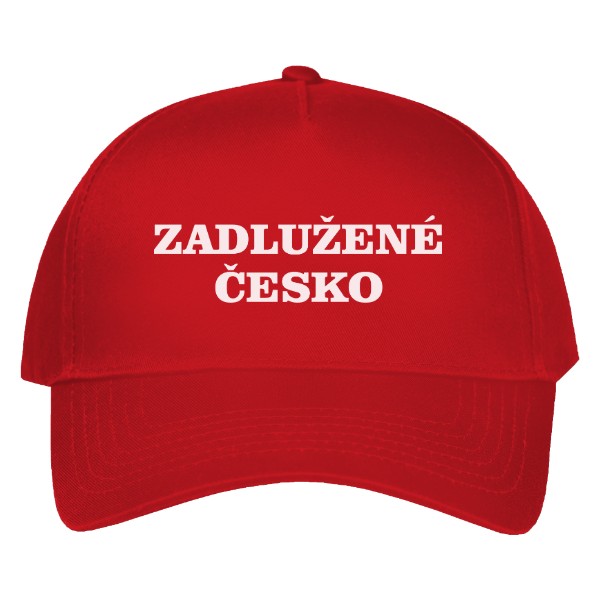Kšiltovka s potiskem Silné, zadlužené Česko