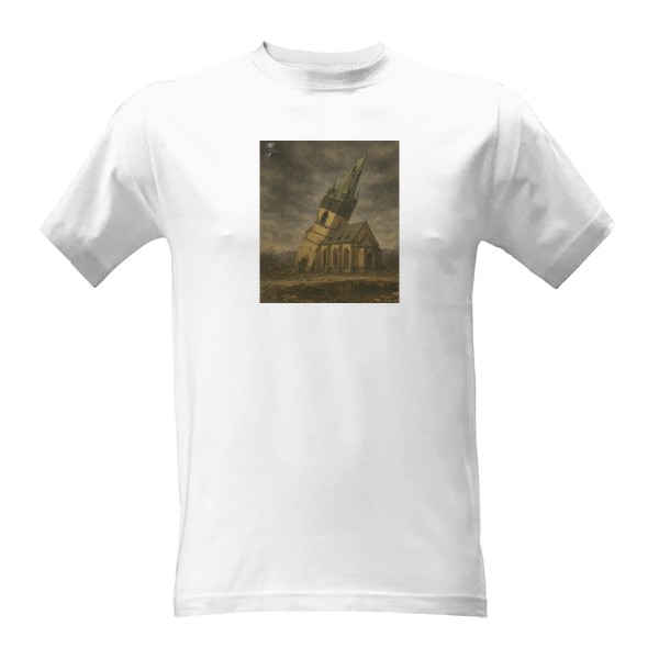 Tričko s potiskem Šikmý kostel